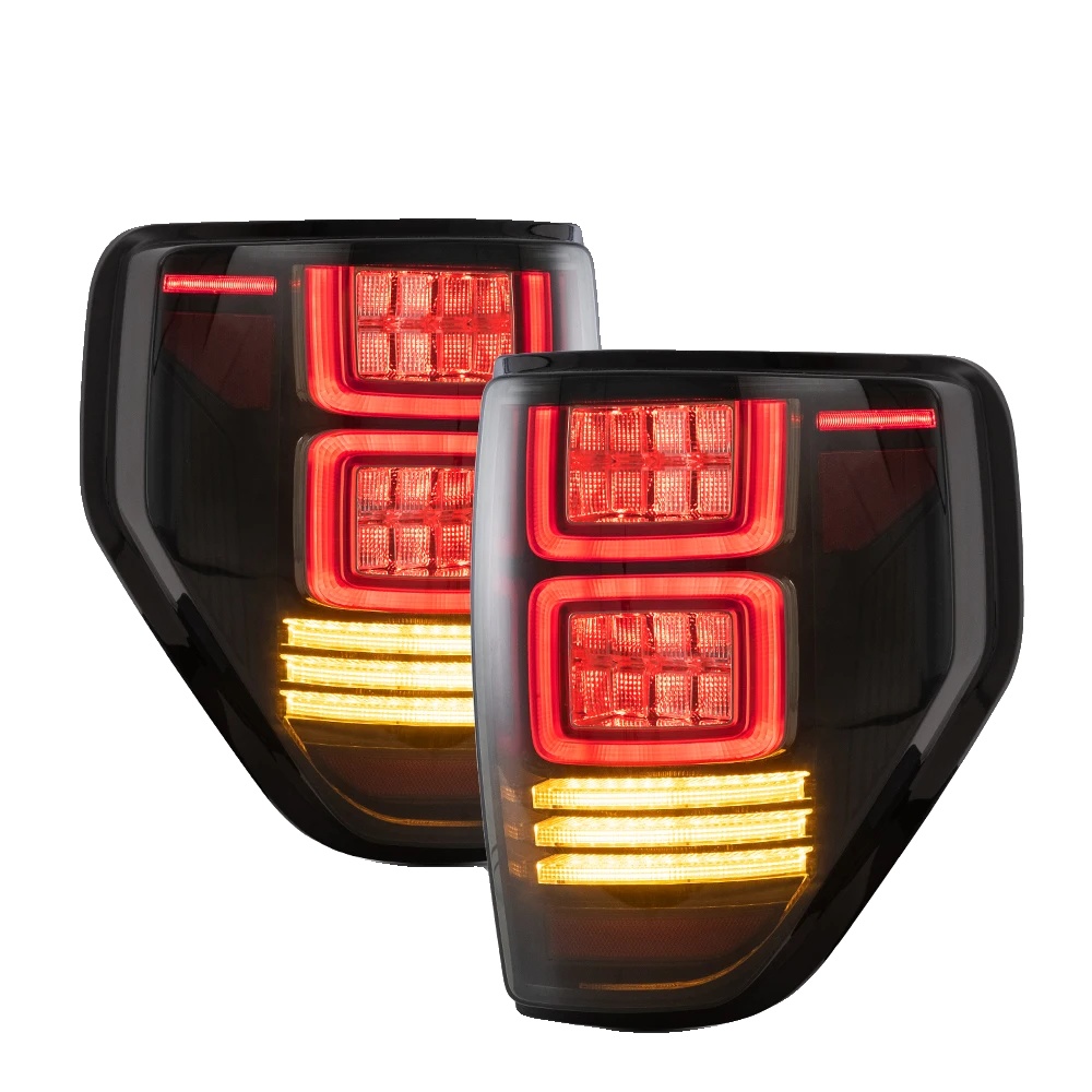 Rücklichter, Kompatibel Mit Ford F150, Led-sequenzsignal, Plug-and-play-design, Geräuchert(gelb)