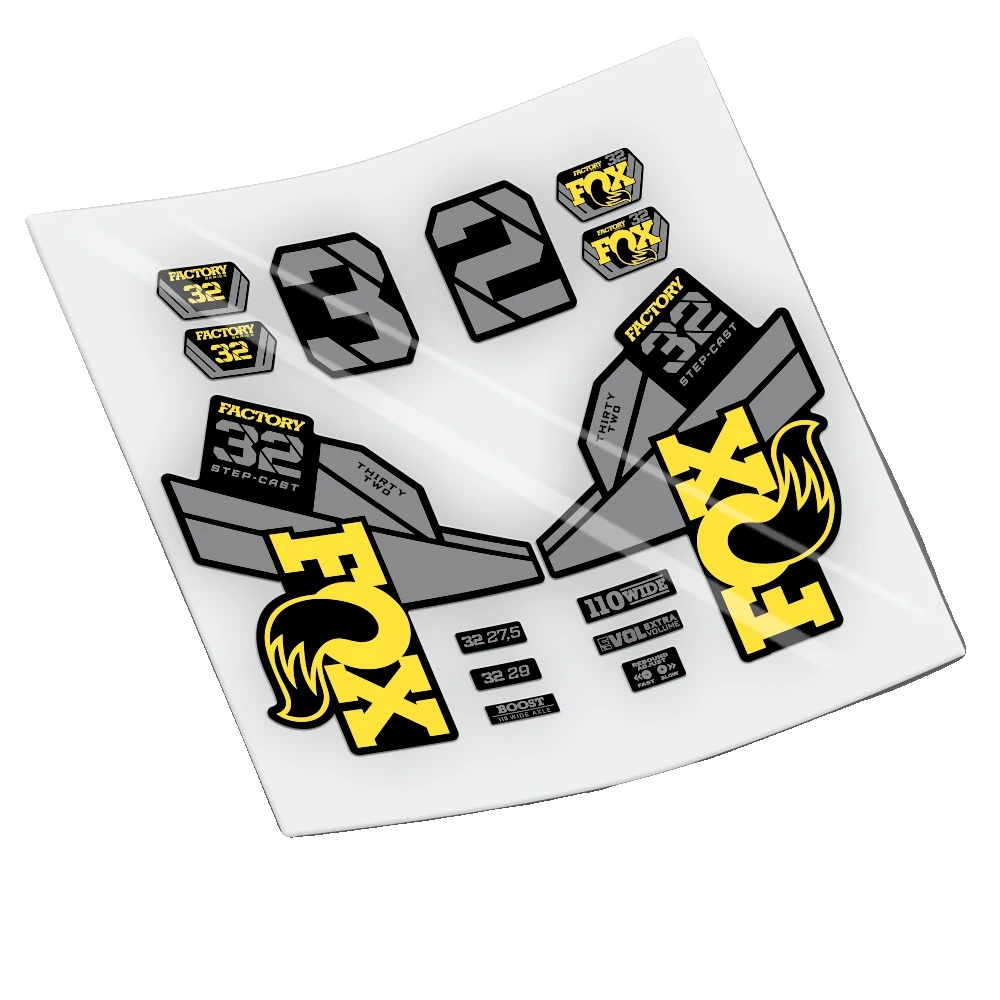 Fahrradgabel Aufkleber, Vinylmaterial, Einfach Anzubringen, Gelb 025
