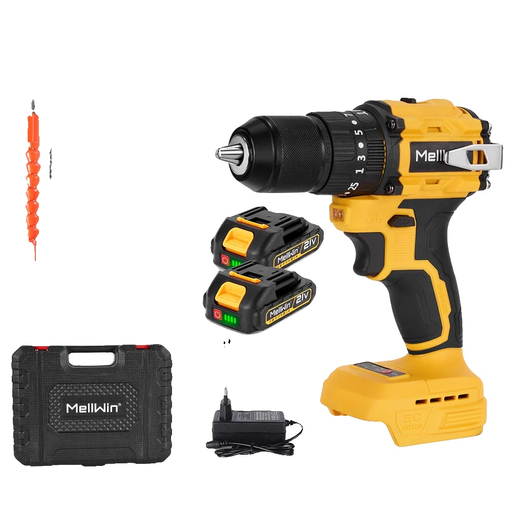 Schlagbohrmaschine, 3 Modi, Hohe Drehmoment, 2xbatterie Set