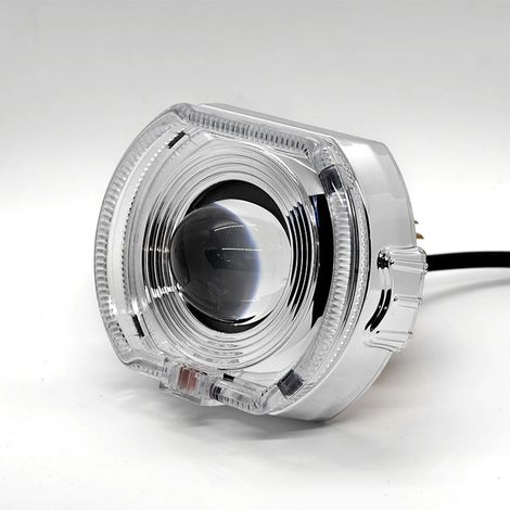 (2er-set) 4-zoll-led-motorradscheinwerfer – Projektorscheinwerfer Mit Doppel-halo („angel Eye“ Und „demon Eye“) – Kompatibel Mit Allen Modellen Und Mit Integriertem Eisblauen Suchscheinwerfer