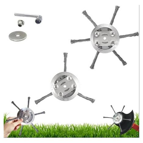 15–2 Cm (6 Zoll) Stahldrahttrimmerkopf Mit Adapter – Ersatzteile Kompatibel Mit Stahldrahttrimmern – 3- Und 6-klingen-trimmerköpfe