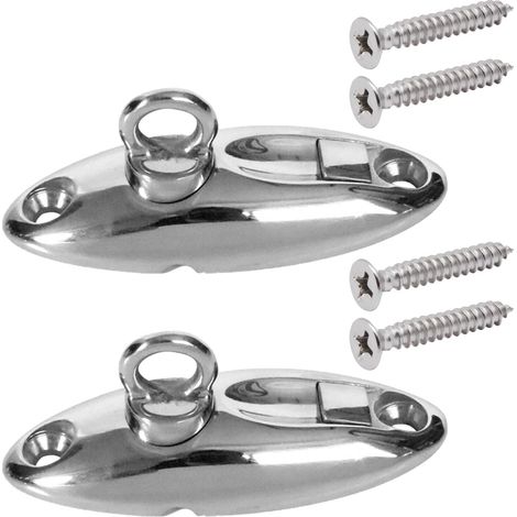 2 Sets Schnellverschluss-fenderhaken, Fenderhaken Aus Seewasserbeständigem Edelstahl 316 Mit Schrauben, Schnellverschlussclips Für Fenderzubehör Für Bootsausrüster