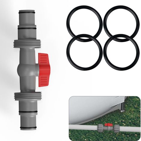 2 Stück 1,5"-auf-1,5"-t-förmige Poolschlauchverbinder, Doppelt Auslaufsicherer Poolschlauchadapter Für Aufstellpools Und Poolfilter