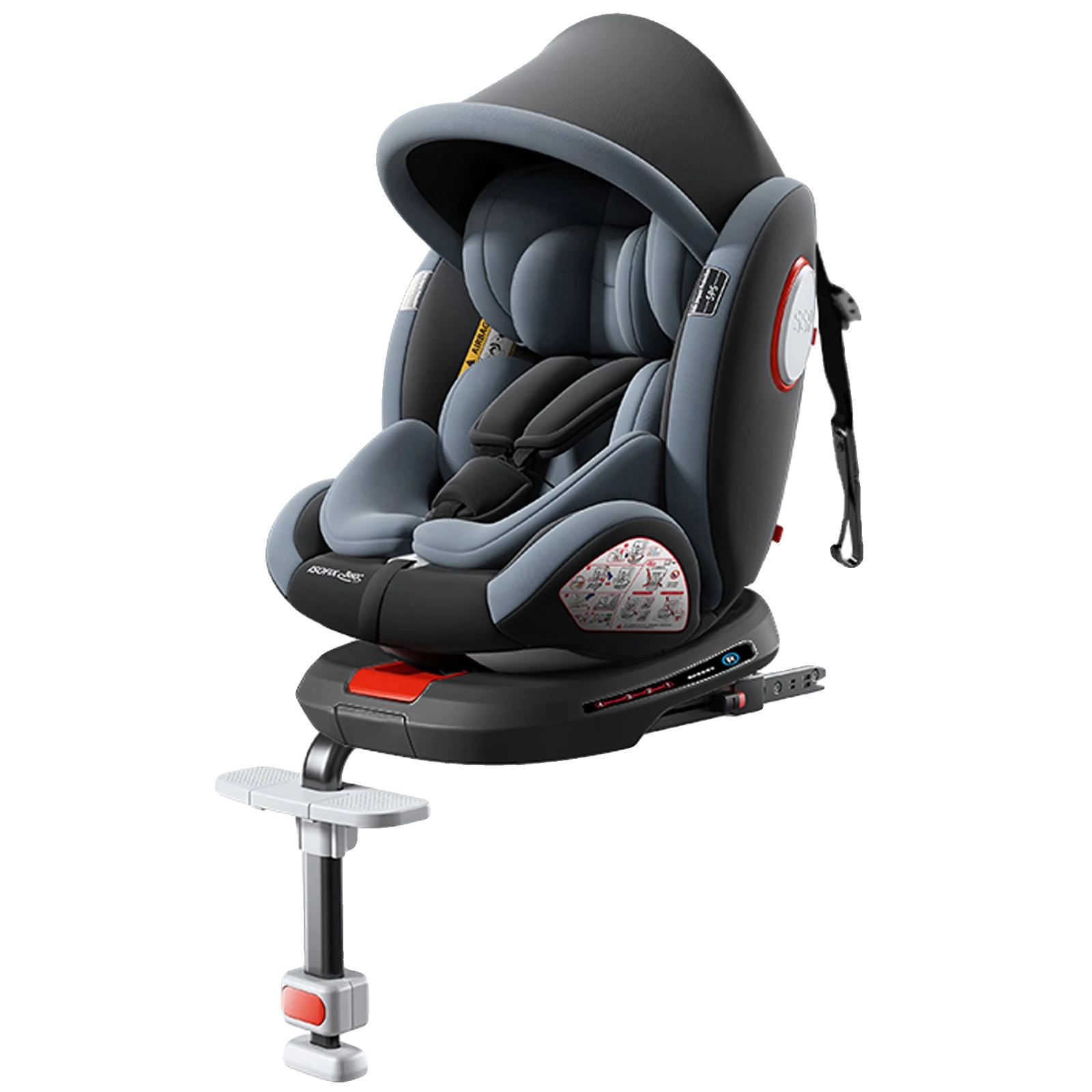 Kindersitz, 360° Drehung, Isofix-installation, Dpc007-grau