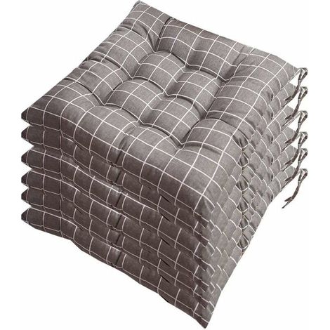 6er-set Stuhlkissen 40x40 Cm, Dekokissen, Stuhlkissen, Gartenkissen, 12 Stiche In Einem Verschiedenen Muster, Polyester (a)..debuns