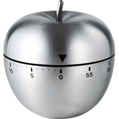 Apfelförmiger Timer (60 Minuten), Küchentimer, Manueller Timer (0-60 Minuten), Schultimer, Kinderfreundlicher Visueller Timer, Fruchtförmiger Mechanischer Timer Für Sauna Und