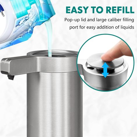 Automatischer Seifenspender 255 Ml – Seifenpumpe – Elektrischer Seifenspender Mit Infrarotsensor, Wasserdicht (ipx5), Usb-c-ladeanschluss Und Bewegungssensor