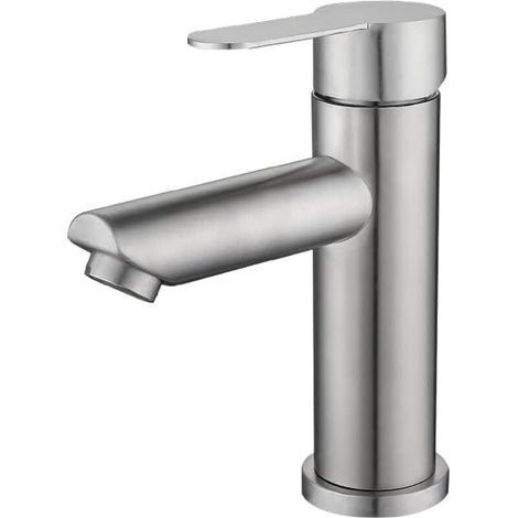 Badarmatur – Warm- Und Kaltwasseranschluss, Mit 60 Cm Langem Flexiblem Schlauch – Geeignet Für Badezimmer, Waschbecken Etc. – 1 Stück, Grau