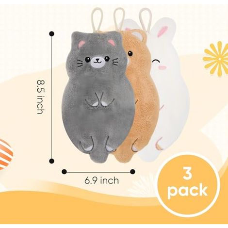 Babyhandtücher, Saugfähige Handtücher Aus Weichem Korallenvlies, Schnelltrocknende Mikrofaser-hängehandtücher, Ideal Für Küche Und Bad. (6 Verschiedene Farben)