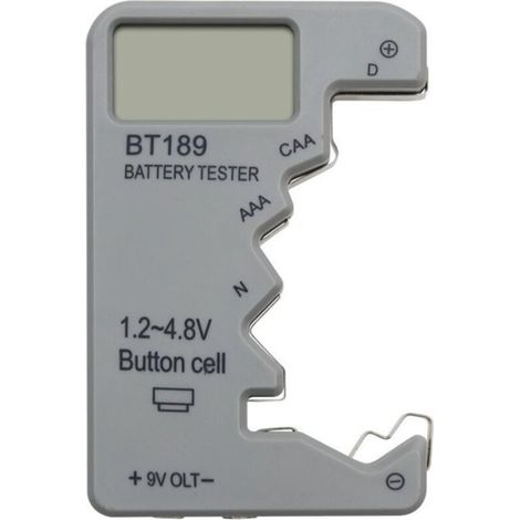 Batterietester, Batterieleistungsanzeige, Batteriespannungsanzeige, Reststromanzeige – Grau, Von Debuns