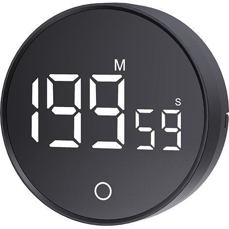 Digitaler Küchentimer – Magnetischer Countdown-timer – Großes Led-display – Drei Lautstärkestufen – Einfache Bedienung (space Grau)