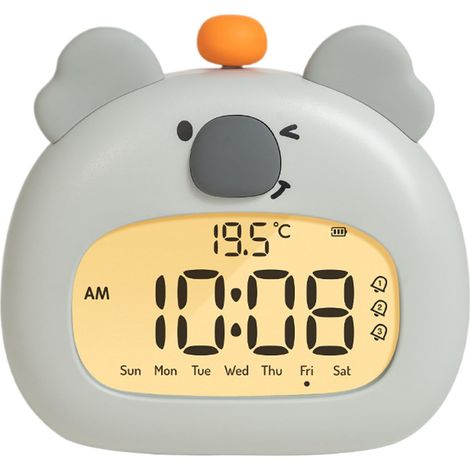 Digitaler Wecker, Lauter Alarmton, Schnelle Aktivierung, Kompaktes Design, Geringes Gewicht, Integrierter Blitzmodus, Nachttischlampe Für Mädchen, Jungen Und Kinder, 12 X 11 X 7,8 Cm