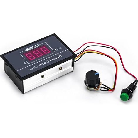 Drehzahlregler Für Dc-pwm-motoren Mit Digitalanzeige, Kompatibel Mit Spannungen Von 6 V Bis 48 V Und Strömen Bis Zu 30 A. Stufenlose Regelung Und Hoher Wirkungsgrad.