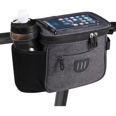 Fahrradlenkertasche – Große, 16,5 Cm Große, Transparente Fronttasche Mit Schultergurt