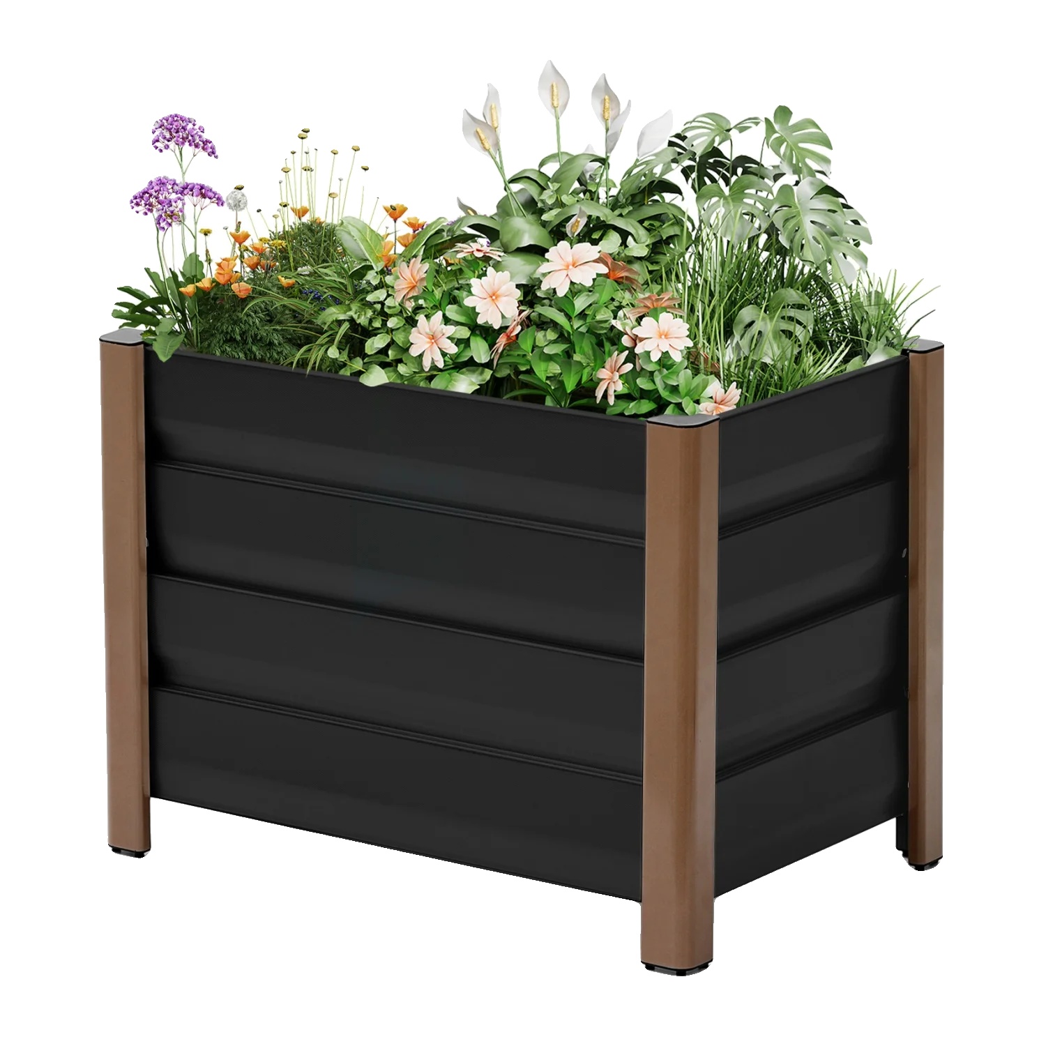 Hochbeet, Effizientes Entwässerungssystem, Modernes Design, Grau-60x40x45 Cm