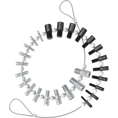 Gewindeprüfgerät Für Muttern Und Schrauben – 26 Innen-/außengewindelehren – 14 Zoll Und 12 Millimeter Zur Schnellen Prüfung Und Verifizierung Von Muttern Und Schrauben In Zoll Oder Millimetern.