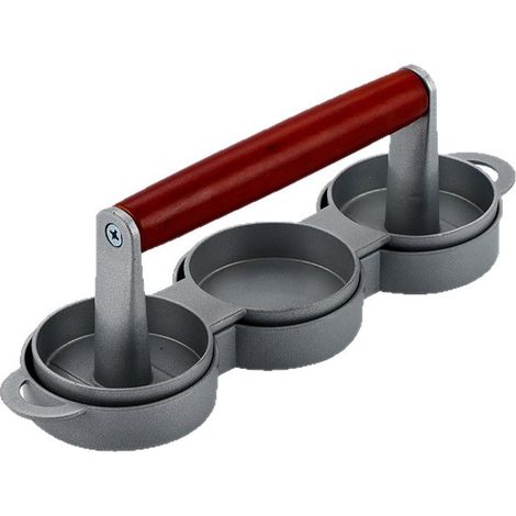 Hamburgerpresse Für 3 Mini-patties, 3 Mini-hamburgerpressen Aus Aluminiumguss Mit Antihaftbeschichtung
