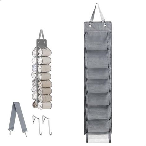 Hängender Kleiderschrank-organizer – 16 Fächer – Kleiderstange Aus Stoff – Aufbewahrungsfach Für Kleidung, Schals Und Handtücher