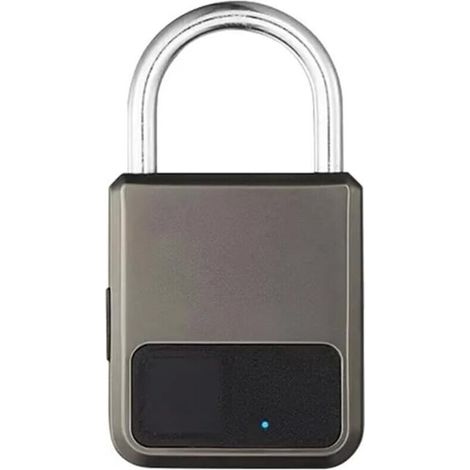 Intelligentes Und Tragbares Fingerabdruck-vorhängeschloss Mit Tuya-app Und Usb-schlüsselunterstützung Für Notfälle, Robust (grau), Von Debuns