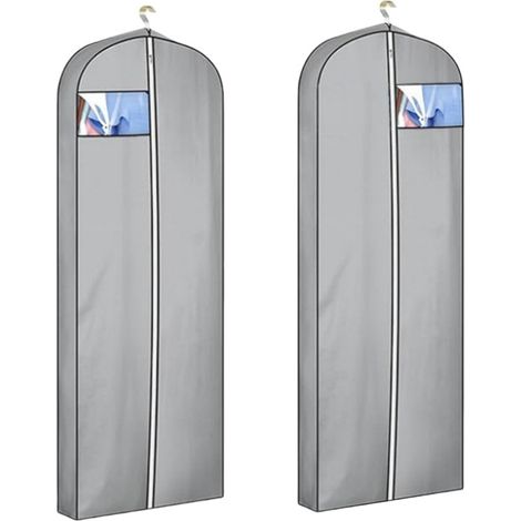 Kleidersack Mit Reißverschluss, Ideal Für Reisen Und Zur Aufbewahrung Von Kleidung – Extra Langer Aufbewahrungssack Mit Den Maßen 165 X 60 Cm, Perfekt Für Kleider (grau)