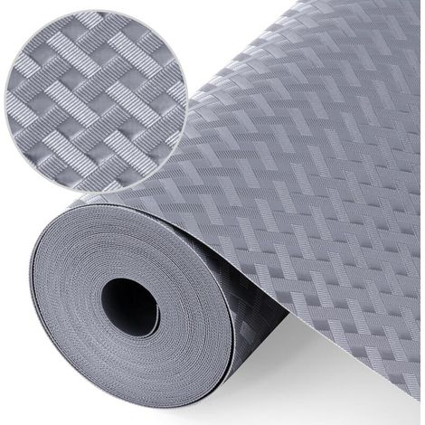 Küchenschubladeneinlage – Antihaftbeschichtet, Wasserdicht – Für Schränke, Schubladen, Arbeitsplatten Etc. – 1 Rolle, Grau, 30 X 500 Cm
