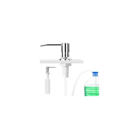 Küchenseifenspender Aus Edelstahl, Seifen- Und Lotionenspender, Integrierte Flüssigkeitspumpe, Komplettes 500-ml-schaumspender-set, Edelstahl-seifenspender Für Die Küchenspüle