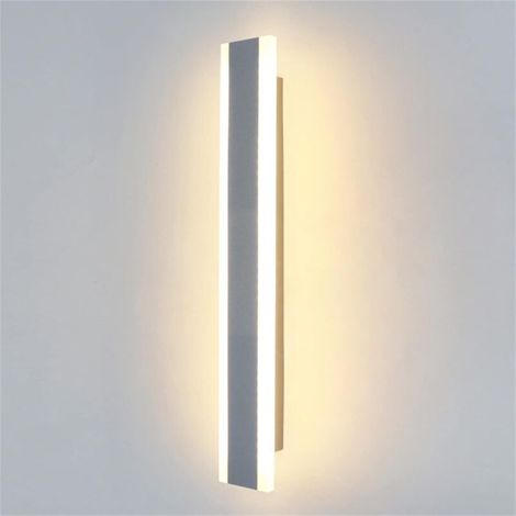 Led-wandleiste – Ideal Für Wohnzimmer, Schlafzimmer, Flure, Treppenhäuser Und Esszimmer – 1 Stück, Grau, 40 Cm / Dreifarbiges Licht