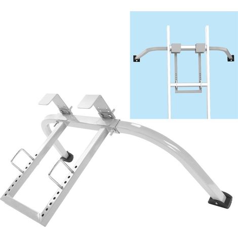 Leiterstabilisator, Leiterdachhaken, Leiterverlängerungszubehör, Verstellbares Design, Hochwertiger Stahl, Spannweitenabstandshalter Für Kletteranstrich (grau)