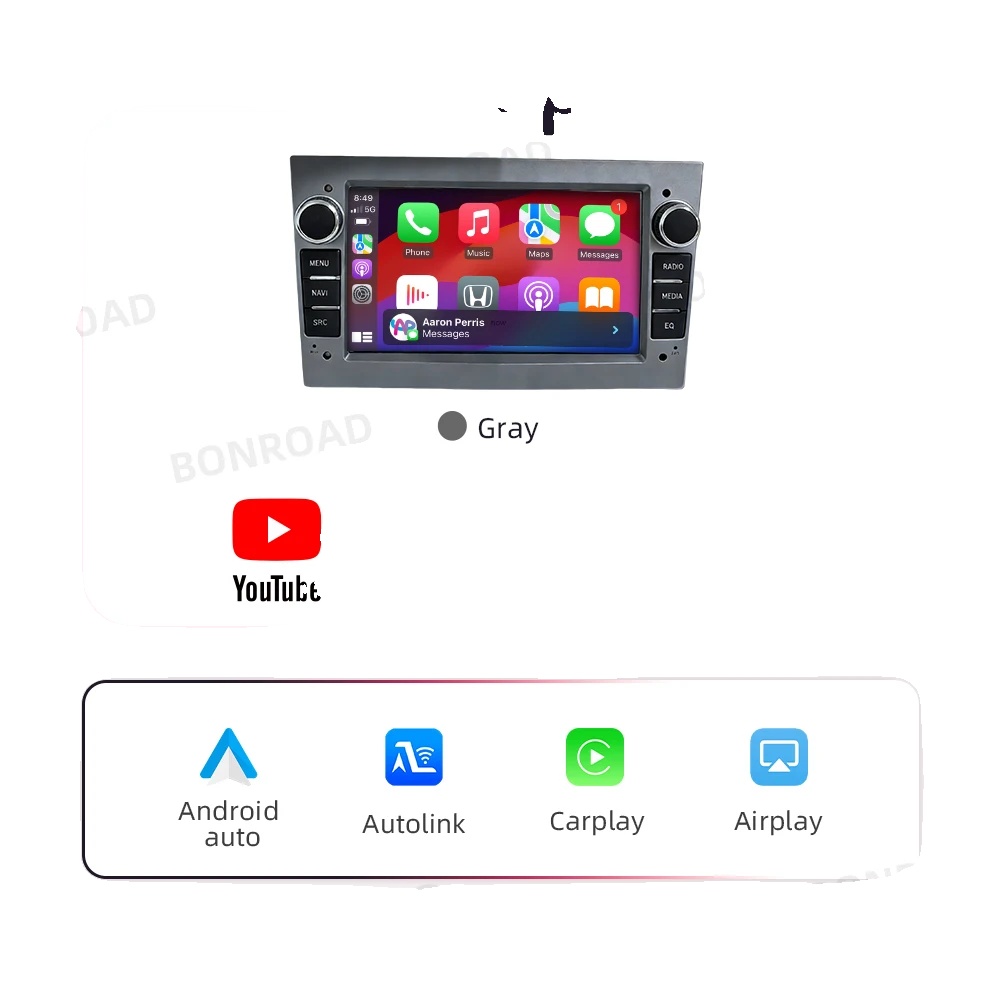 Auto-multimedia-player, Touchscreen, Sprachsteuerung, Kompatibel Mit Opel Antara Corsa Meriva Vectra Zafira, Opel Grau
