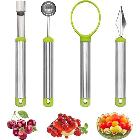 Obstbesteck-set, 4-teiliges Set Aus Edelstahl-obstmessern, Küchenbesteck-set Für Selbstgemachten Obstsalat