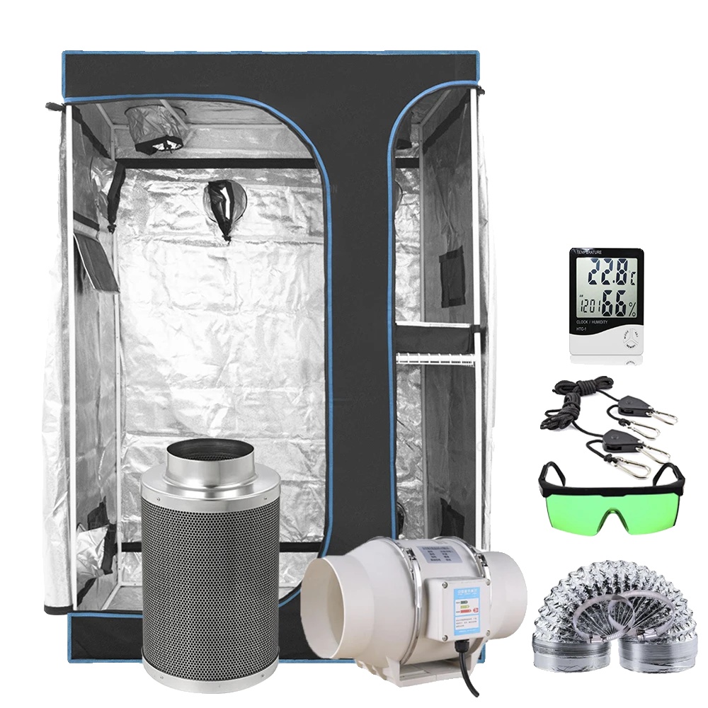 Indoor Grow Box, Hydroponisches Anbausystem, Komplettes Zelt-kit, Mehrere Größen Verfügbar, 120x90x180cm Set