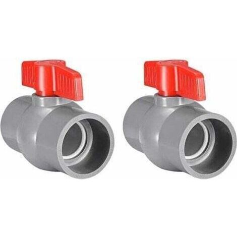Pvc-kugelhahn, Kunststoff-kugelhahn (50 Mm) Aesap Thsinde 2 Stück..debuns