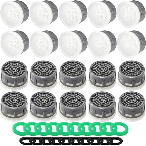Packung Mit 20 Strahlreglern Für Wasserhähne – Durchflussbegrenzer (2,2 Gpm) – Ersatzteil – Filter Für Bad- Und Küchenarmaturen – Passend Für Innen- Und Außengewinde