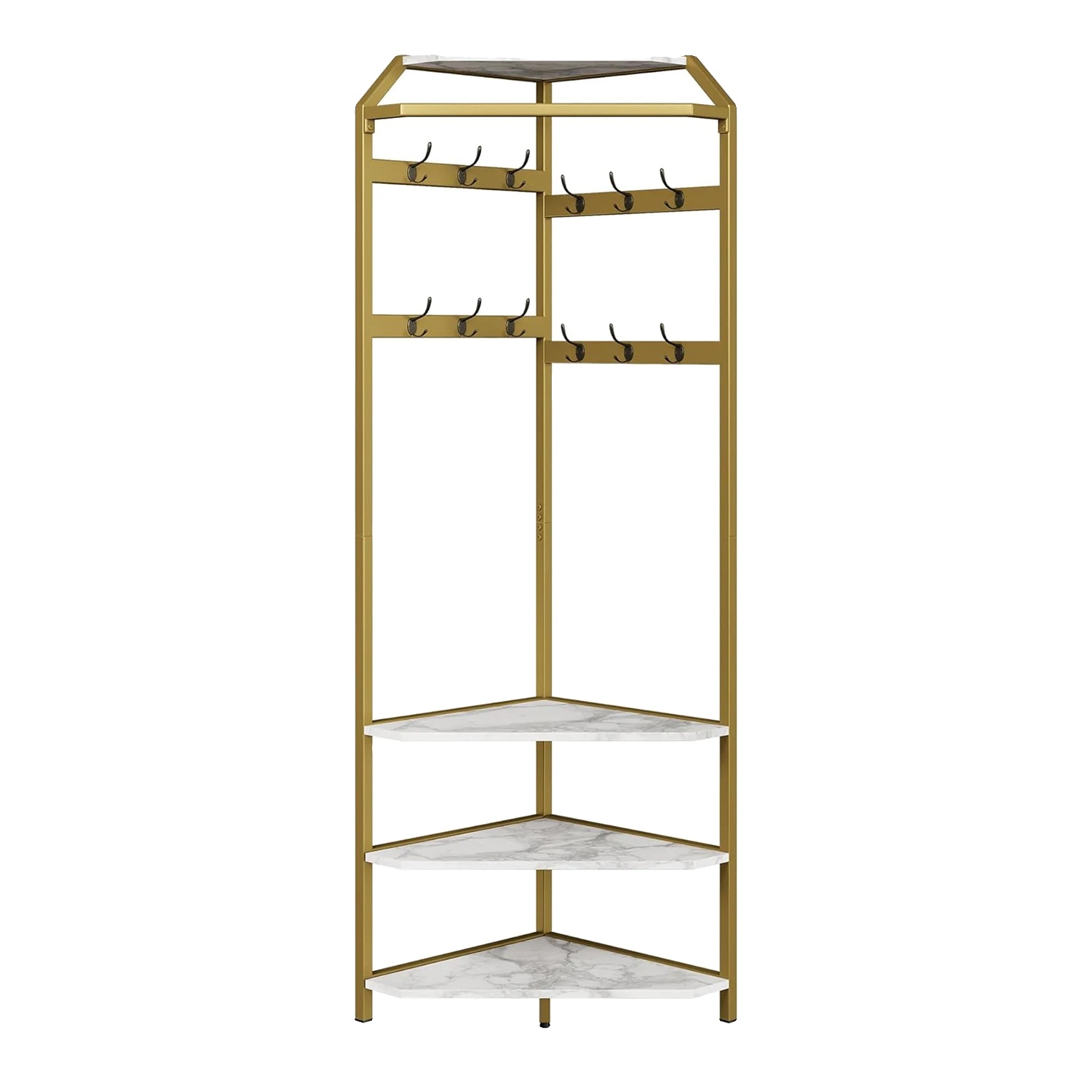 Garderobe, Eckdesign, Sitzbank Mit Stauraum, Gold