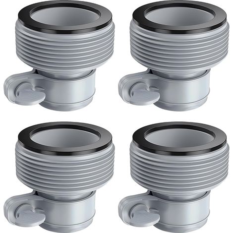 Poolschlauchadapter (4 Stück) – Kunststoff, 1,5-zoll-schläuche, Grau, Für Intex-filterpumpen, Salzwassersysteme Und Zubehör Für Aufstellpools