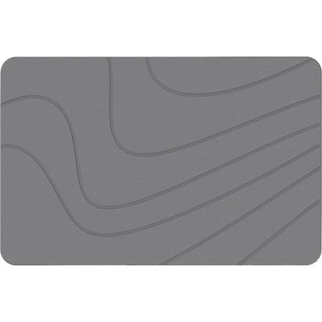 Rutschfeste Badematte Fürs Badezimmer – Rutschfeste Und Stark Saugfähige Matte – Grau – 80 X 50 Cm