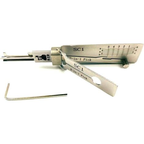 Sc1 Lishi Tools 2-in-1 Schlossöffnungswerkzeug Für Professionelle Schlosser Sc1 Lishi Decod- Und Pick-set..debuns
