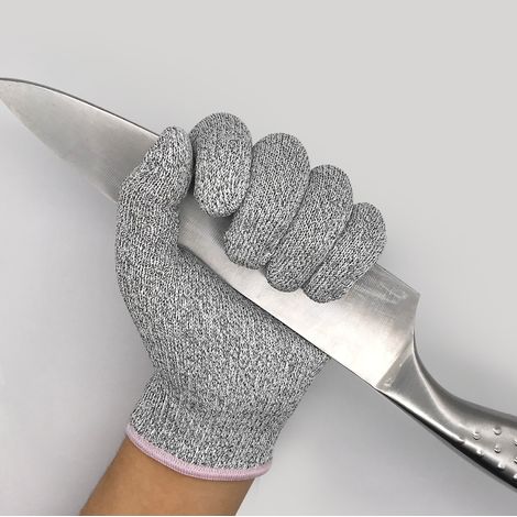 Schnittfeste Handschuhe Der Stufe 5 (größe L, Grau) — Öl- Und Abriebfeste Schutzhandschuhe Für Winkelschleifer, Metallbearbeitung, Autoreparatur Und Logistik (1 Paar)