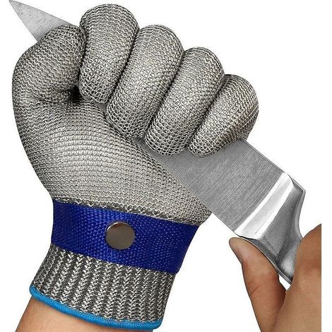 Schnittfeste Handschuhe, Schutzklasse 9, Edelstahl-drahtgewebe-schneidhandschuhe (xl), Von Debuns