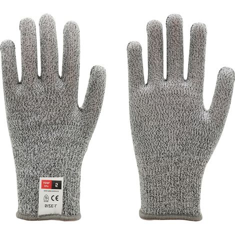 Schnittfeste Handschuhe, Schutzklasse 5 (größe Xl) — Hppe-material, Abriebfestigkeitsklasse D — Atmungsaktive, Schnittfeste Strickhandschuhe Für Den Heim- Und Industrieschutz — Länge:
