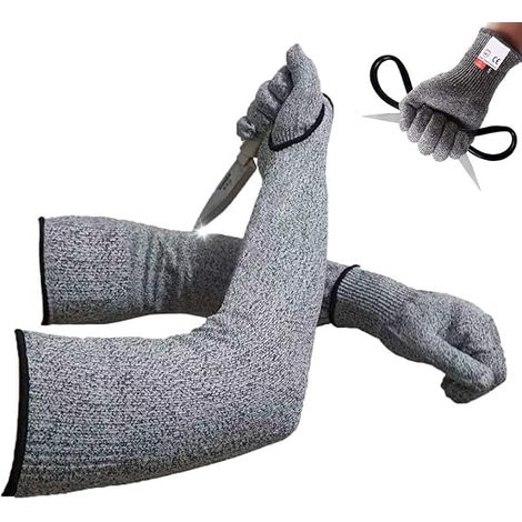 Schnittfeste Nitrilhandschuhe Und -ärmel, Die Schutz Der Stufe 5 Bieten, Schnittfest, Langlebig Und Komfortabel Für Arbeit, Gartenarbeit Und Industrielle Anwendungen.