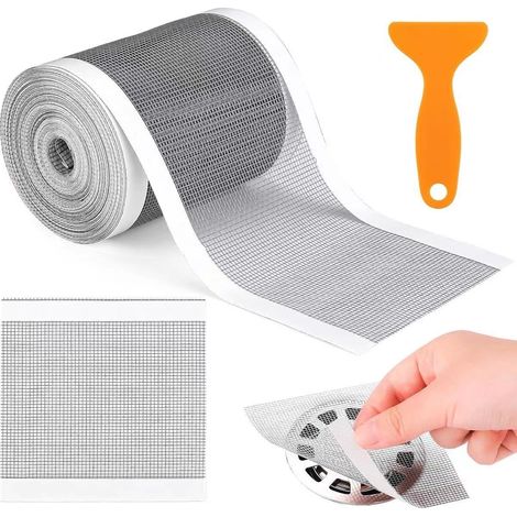 Selbstklebender Haarfilter Für Duschabflüsse – Einfach Anzuwendender Rechteckiger Filter – Geeignet Für Badezimmerabflüsse Und Duschen/badewannen – 1 Stück (12 Cm Breit X 4 M Lang) – Zuschneidbar