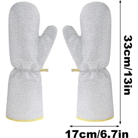 Set Mit 2 Küchenhandschuhen Zum Geschirrspülen – Rutschfeste Und Strapazierfähige Haushaltshandschuhe Aus Aluminium, Hitze- Und Fettbeständig, Perfekt Zum Geschirrspülen Zu Hause