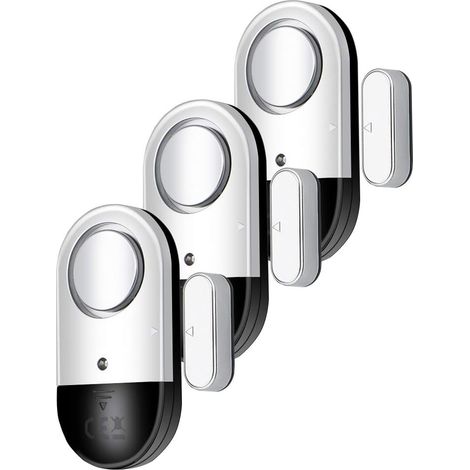 Set Mit 3 Drahtlosen 120-db-alarmen Für Türen Und Fenster – Kindersicherheit Und Überwachung Für Menschen Mit Demenz – Einbruchschutz – Für Zuhause, Pool, Schränke Und Geschäfte