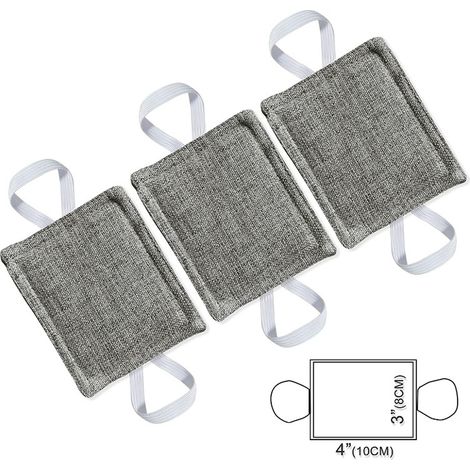Set Mit 3 Schalldichten Türstoppern / Türverriegelungspads — Geeignet Zur Geräuschreduzierung 8 X 10 Cm (grau)