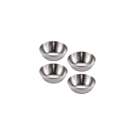 Set Mit 4 Edelstahl-saucenschalen, Mini-saucenschalen, Kleinen Servierschalen, Snackschalen, Verwendbar Als Saucenschalen