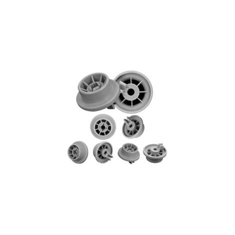 Set Mit 8 Unterkorbrollen Für Universal-geschirrspüler - Kompatibel Mit Bosch & Siemens - Modell 165314