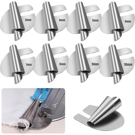 Set Mit 8 Universellen Saumfüßen – [3–10 Mm] – Breite Saumfüße, Zubehör. Geeignet Für Nähfüße Und Kurvensaumaufsätze. (für Den Privaten Und Gewerblichen Gebrauch Geeignet)