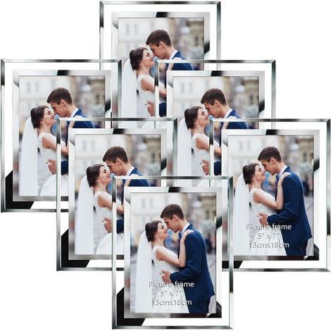 Silberne Bilderrahmen – Elegantes Design – 6er-set – 13 X 18 Cm