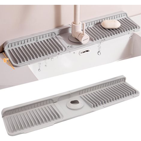 Silikon-waschbeckenmatte, Verschleißfester Schutz Für Küchenarbeitsplatten, Abtropfmatte Für Küchen- Und Badezimmerarbeitsplatten (grau, 60 Cm)